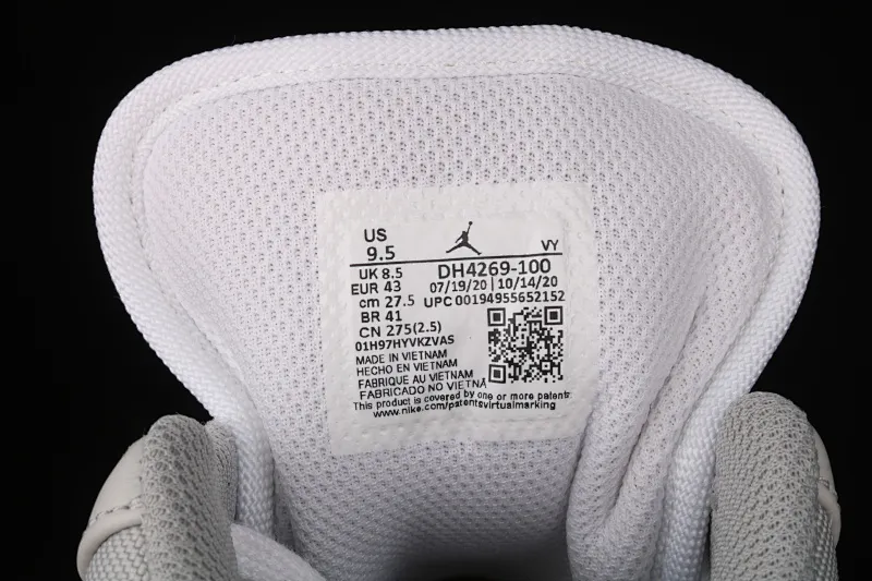 All categories Air Jordan Jordan series basketball shoes Air Jordan 1 Low G version pure original Air Jordan 1 Low Prm "Elephant Print" AJ1 Joe 1 low top white gray crackle pattern DH4269-100